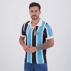 Camisa Do Grêmio Retrô Cordinha Listrada - FutFanatics - Masculina - Foto 3