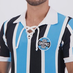 Camisa Do Grêmio Retrô Cordinha Listrada - FutFanatics - Masculina - Foto 5