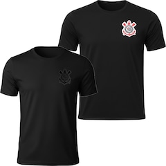 Kit 2 Camisetas Corinthians Algodão Bordado Coimbra Masculina - Foto 1
