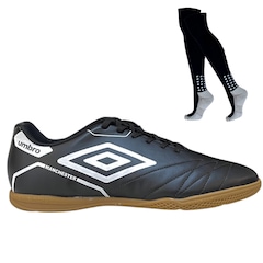 Kit Chuteira Futsal Umbro Manchester + Meião - Adulto - Foto 1