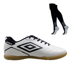 Kit Chuteira Futsal Umbro Manchester + Meião - Adulto - Foto 1
