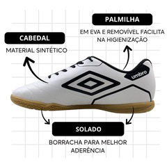 Kit Chuteira Futsal Umbro Manchester + Meião - Adulto - Foto 4