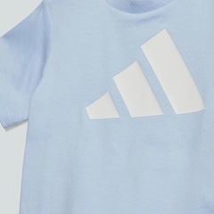 Conjunto adidas 3 Stripes Big Logo T-Set 160 Infantil - Foto 6