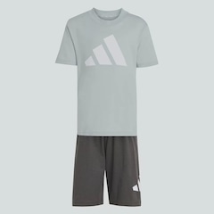 Conjunto adidas Big Logo T Set 160 Infantil - Foto 6