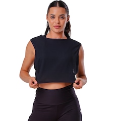 Blusa Cropped Em Tule Trabalhado Elite Feminino - Foto 2