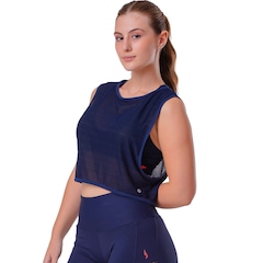 Blusa Cropped Em Tule Trabalhado Elite Feminino - Foto 2