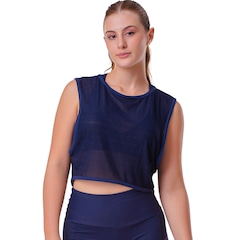 Blusa Cropped Em Tule Trabalhado Elite Feminino - Foto 3