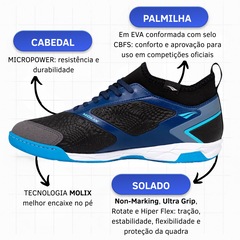 Kit Chuteira Futsal Adulto Penalty Evolution Club Y-1 e Meião - Foto 3