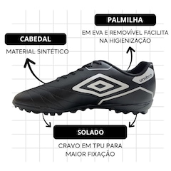 Kit Chuteira Society Adulto Umbro Manchester e Meião - Foto 4