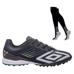 Kit Chuteira Society Umbro Velocita Premier + Meião - Adulto - Foto 1