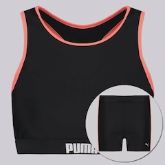 Conjunto Shorts Hotpants e Top PUMA Gym Feminino - Foto 1