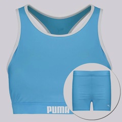 Conjunto Shorts Hotpants e Top PUMA Gym Feminino - Foto 1