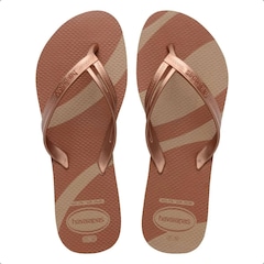 Chinelo Havaianas Elegance Print Metalizado Feminino - Foto 1