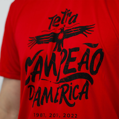 Camisa Do Flamengo Tetra Libertadores 2025 Campeão Da América Braziline - Masculino - Foto 4