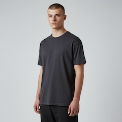 Kit 2 Camisetas Casuais Algodão Bordado Preto e Azul Dx Essentials - Masculino - Foto 5
