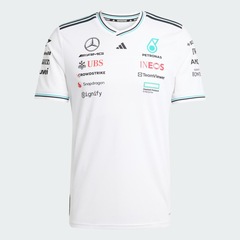 Camiseta Adidas Mercedes - AMG Petronas Fórmula One Team Authentic White Driver Masculina - Foto 2