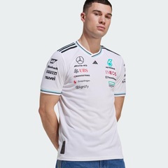 Camiseta Adidas Mercedes - AMG Petronas Fórmula One Team Authentic White Driver Masculina - Foto 4