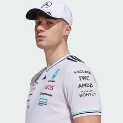 Camiseta Adidas Mercedes - AMG Petronas Fórmula One Team Authentic White Driver Masculina - Foto 5