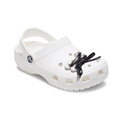 Jibbitz Crocs Coração Prata com Laço - Foto 2