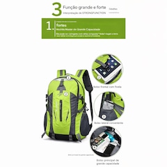 Mochila Esportiva Gold Sports Dobrável Master Montanhismo A Prova de Água 40L - Foto 6