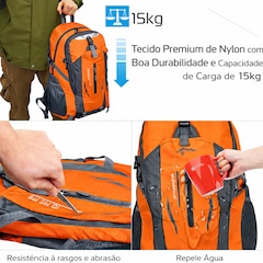 Mochila Esportiva Gold Sports Dobrável Master Montanhismo A Prova de Água 40L - Foto 6