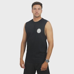 Regata Rip Curl Front Wettie Muscle Black Masculina - Foto 1
