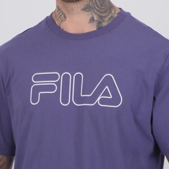 Camiseta Fila Regular Letter Outline Masculina - Foto 5
