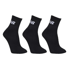 Kit Meia New Balance Cano Alto Logo C/ 3 Pares - Foto 1