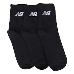 Kit Meia New Balance Cano Alto Logo C/ 3 Pares - Foto 3