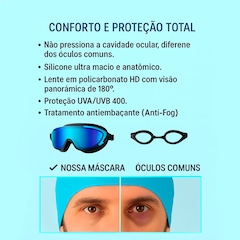 Mascara de Natação Gold Sports Pacific Swin 14.0 High Definition - Foto 6