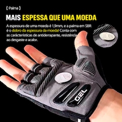 Luva Ciclismo Gold Sports Competition Gel Meio Dedos - Anti Slip Com Silicone e Respirável - Foto 4