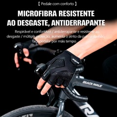 Luva Ciclismo Gold Sports Competition Gel Meio Dedos - Anti Slip Com Silicone e Respirável - Foto 5