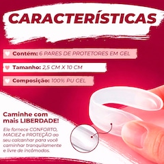 Kit Gold Sports Protetor De Gel Para Calcanhar-Tendão 6 Pares - Foto 4