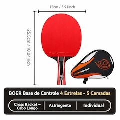 Kit Tênis de Mesa Boer 4.0 Series Carbon com Raquete 4 Estrelas e Bolsa de Transporte - Foto 5