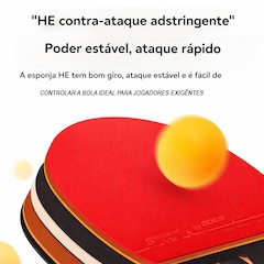 Kit Tênis de Mesa Boer 4.0 Series Carbon com Raquete 4 Estrelas e Bolsa de Transporte - Foto 6