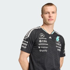 Camisa Authentic Mercedes - AMG Petronas Formula 1 Team Driver Masculina - Foto 5