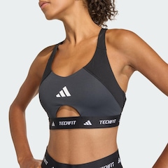 Top Suporte Médio adidas Techfit Workout Color Block Feminino - Foto 5