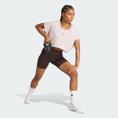 Camiseta Regata adidas Cortada Boxy Power Workout Três Listras Feminina - Foto 4