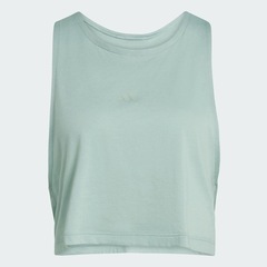 Camiseta Regata Cropped adidas Yoga Essentials Feminina - Foto 2