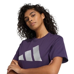 Camiseta adidas M/C Holiday Metallic Graphic Feminina - Foto 5