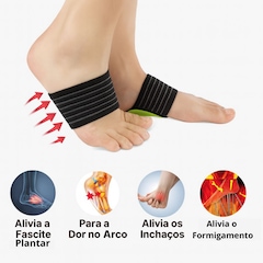 Par Palmilha SML Ortopédica Arco Plantar Apoio Almofadas Absorve Impacto Suporte Anatômico - Foto 4