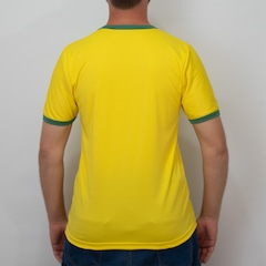 Camisa Brasil Uniforme 1 Torcedor Amarelo Olden Sports - Masculino - Foto 5