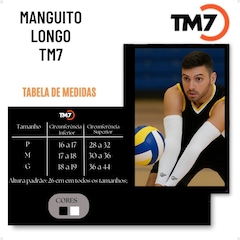 Kit Volei Joelheira Manguito Longo TM7 - Foto 7