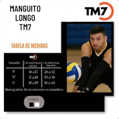 Kit Volei Joelheira Manguito Longo TM7 - Foto 7