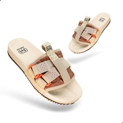 Chinelo Slide Hocks Shiba Cream Nuts Unissex - Foto 3