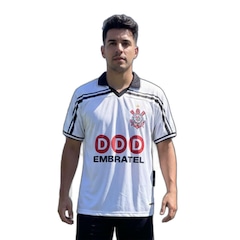 Camiseta Corinthians Coimbra Retrô 1998 Masculina - Foto 1
