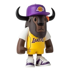 Boneco New Era Mini Buffalo Figure Los Angeles Lakers - Foto 4