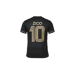 Camisa do Flamengo Retrô Volta Zico Gold Braziline - Infantil - Foto 4