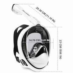 Mascara Subaquática de de Mergulho Gold Sports Full Face Confort Com Snorkel - Foto 3