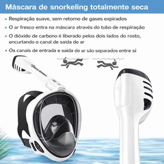 Mascara Subaquática de de Mergulho Gold Sports Full Face Confort Com Snorkel - Foto 5